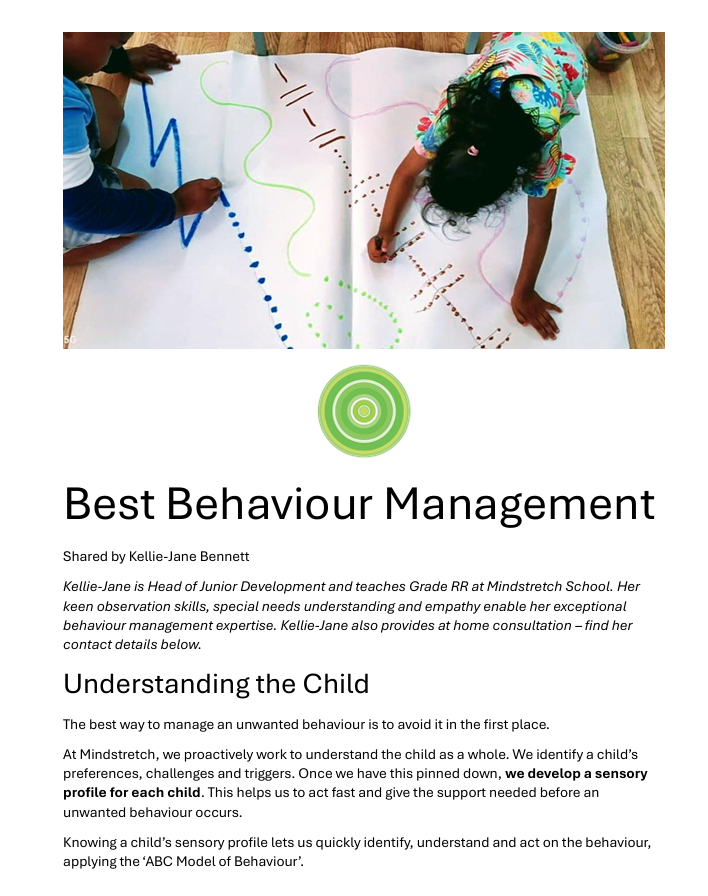 Mindstretch School - Special needs school in Cape Town - Autism, ADHD, Learning delays.